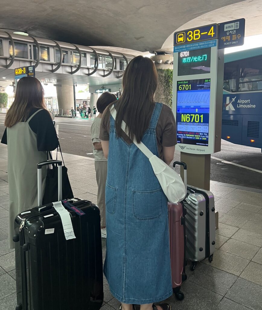 仁川空港の第1ターミナルのリムジンバス乗り場